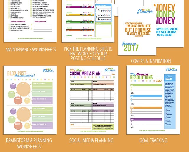 Free Printable Blog Planner 2017 Edition – A Well Crafted Party