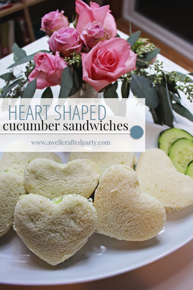 Heart Shaped Cucumber Sandwiches - A Well Crafted Party