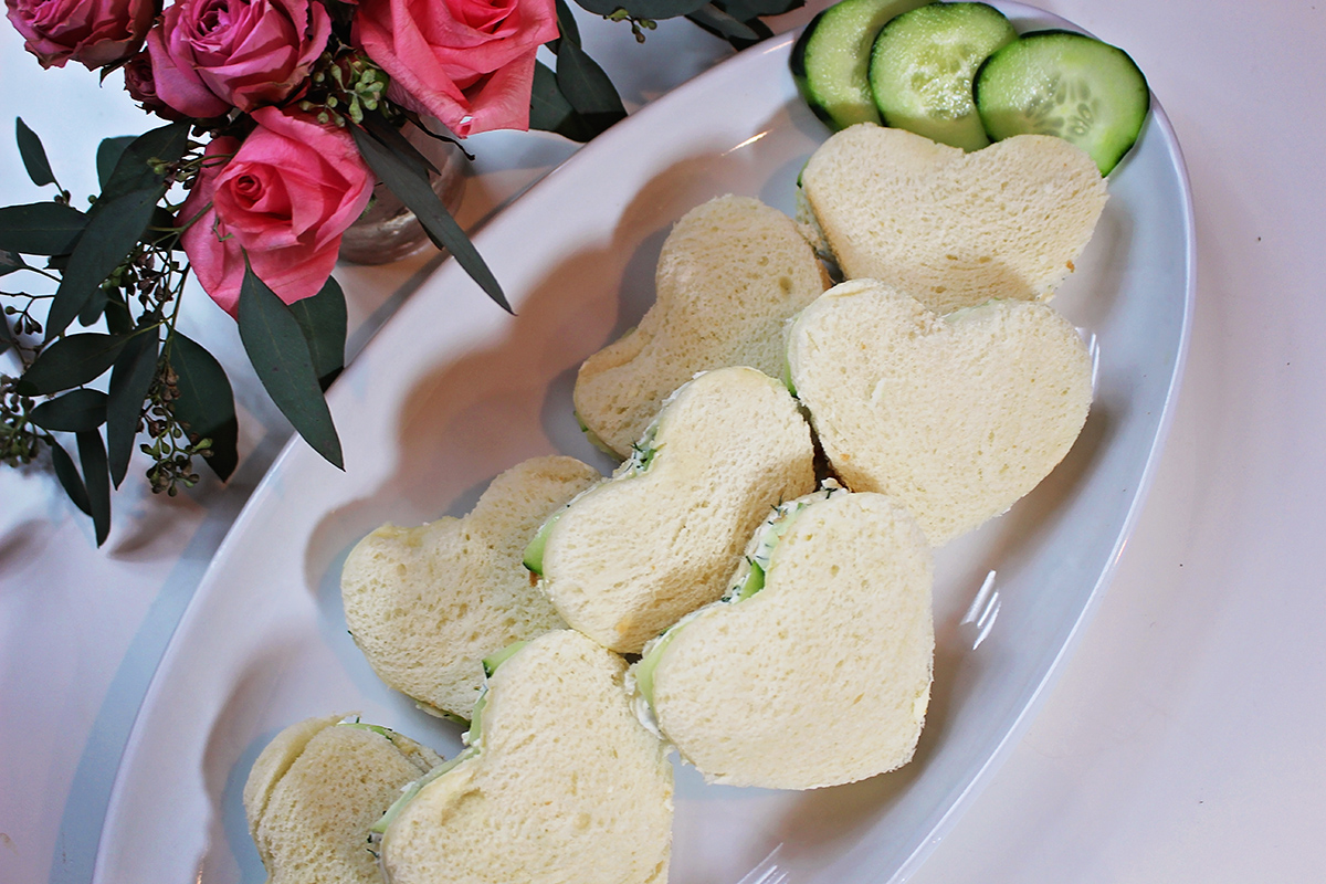 Heart Shaped Cucumber Sandwiches - A Well Crafted Party