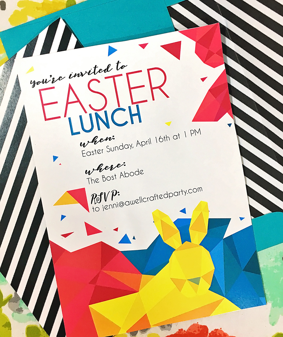 modern geometric easter free printables | A Well Crafted Party