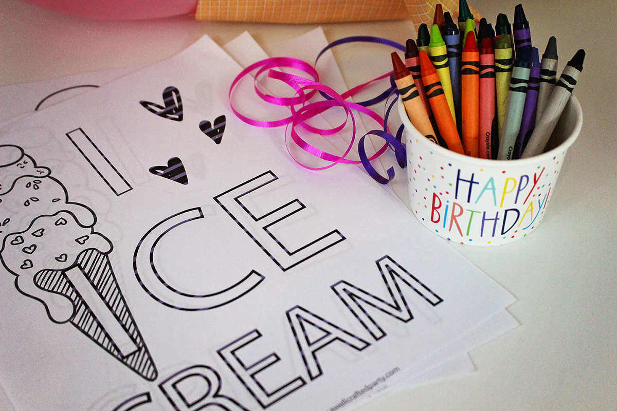 DIY Ice Cream Party + Free Printables | A Well Crafted Party