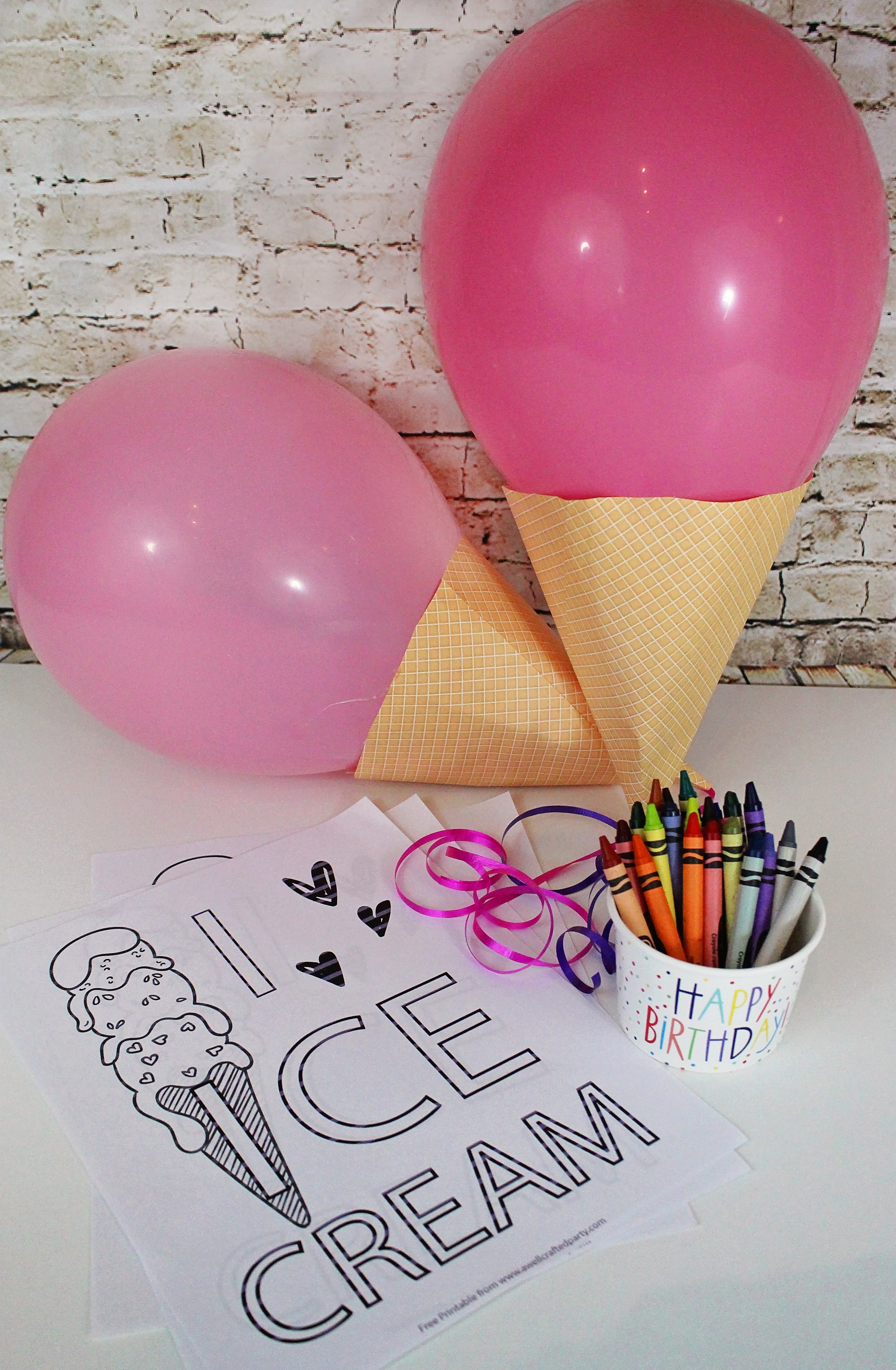 DIY Ice Cream Party + Free Printables | A Well Crafted Party