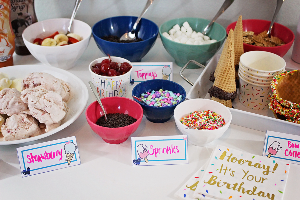 DIY Ice Cream Sundae Bar (Tips, Toppings + Fun Ideas)