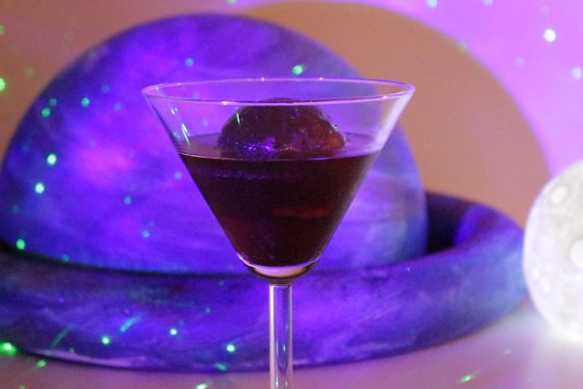 Bourbon and Berry Martini for a Space Themed Party | A Well Crafted Party