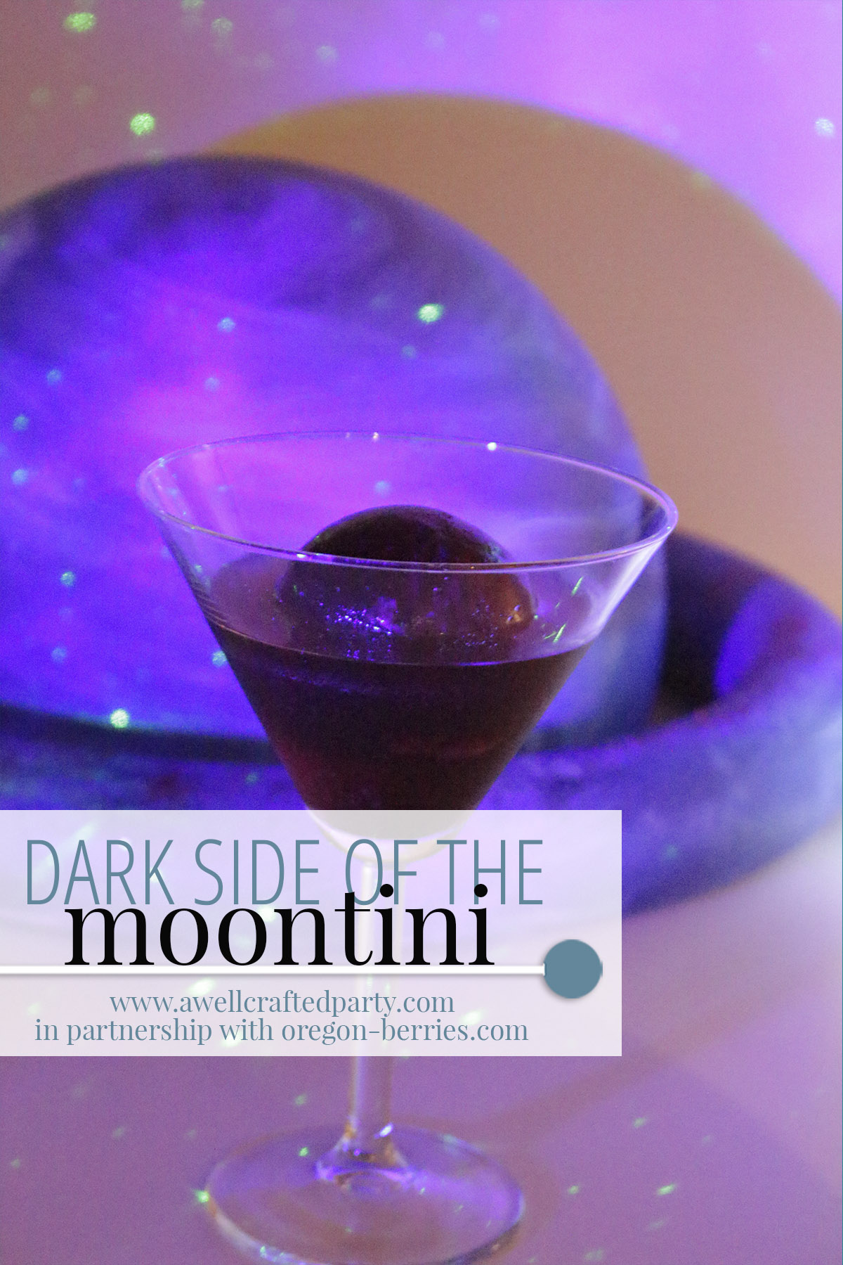 Bourbon and Berry Martini for a Space Themed Party | A Well Crafted Party