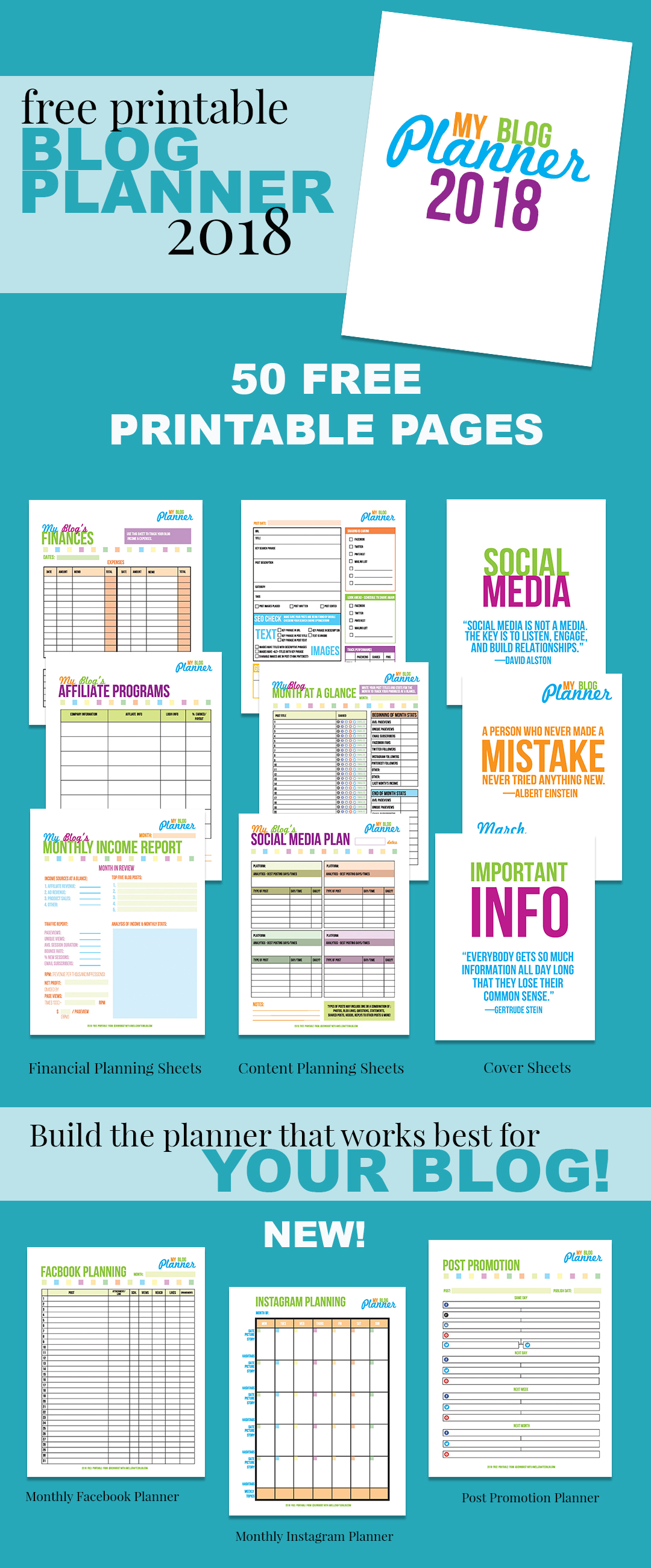 Free Printable Blog Planner