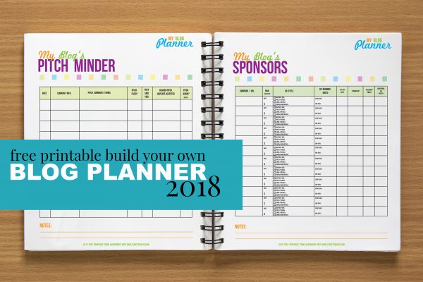 Free Printable Blog Planner 2016 Edition – A Well Crafted Party