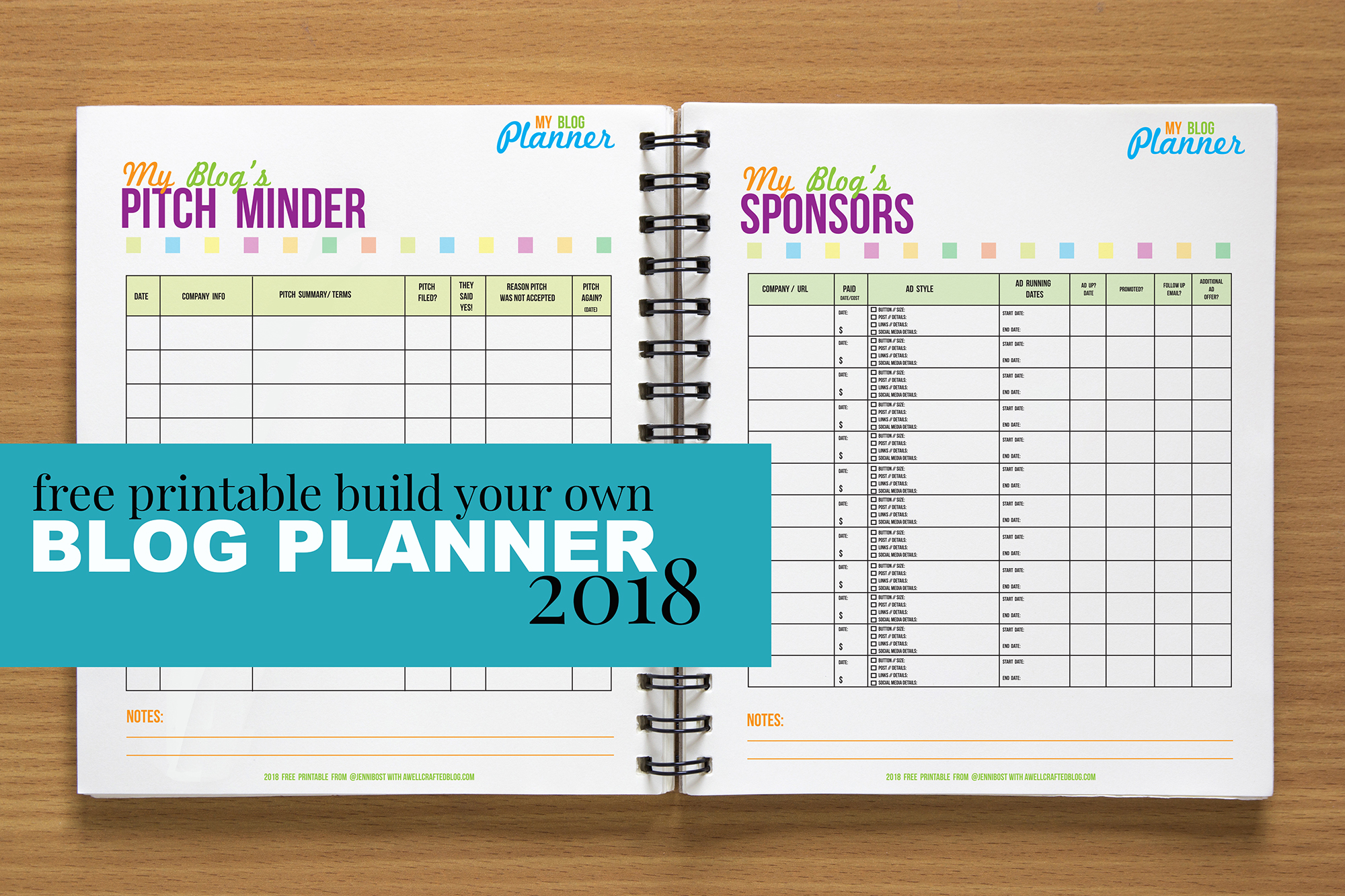 Free Printable Blog Planner | A Well Crafted Blog
