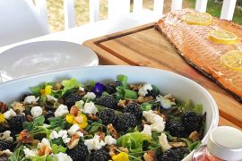 Blackberry and Edible Flower Salad | A Well Crafted Party