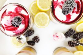 Lemon and Blackberry Cheesecake No-Bake Dessert | A Well Crafted Party