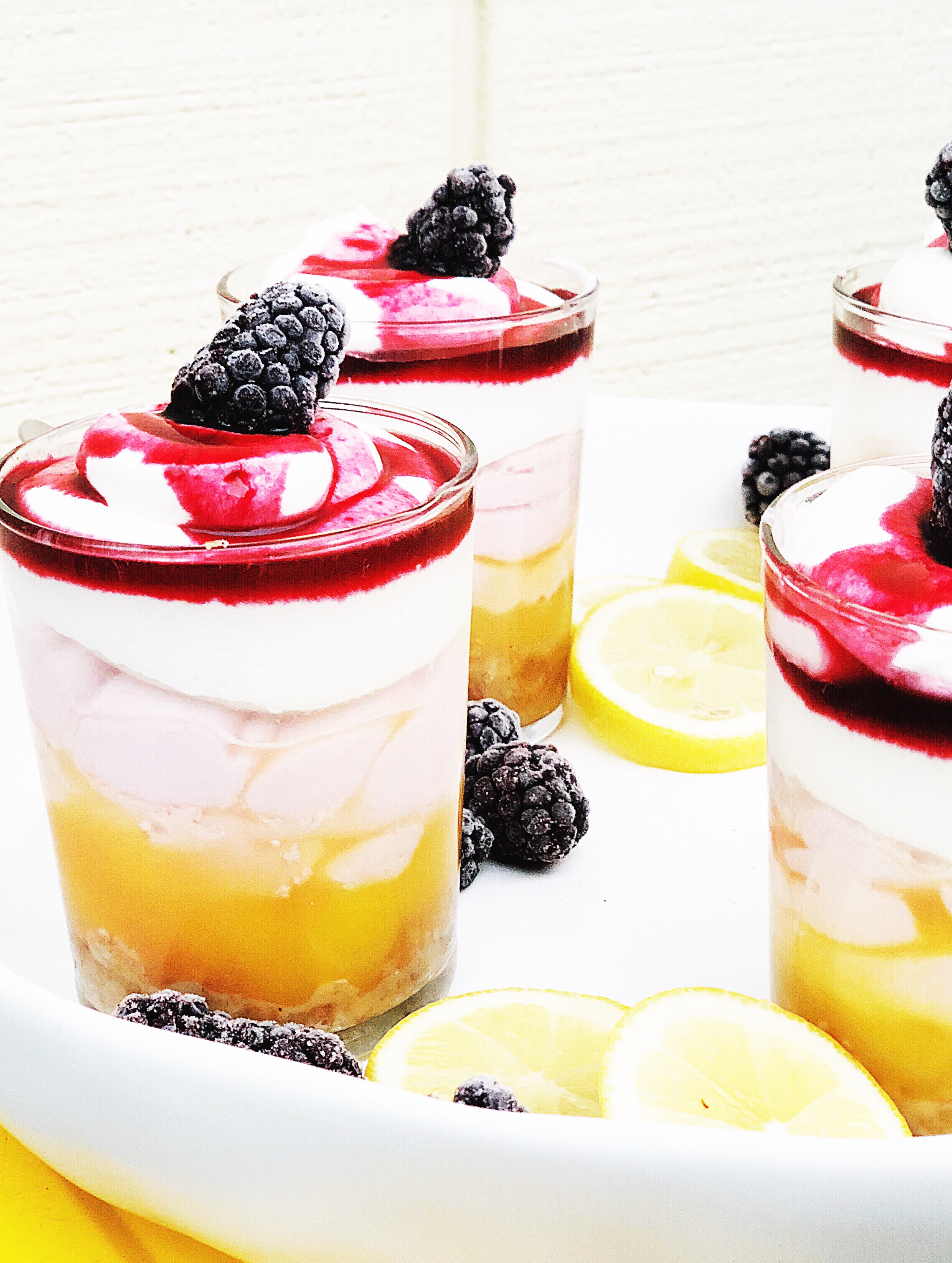 Lemon and Blackberry Cheesecake No-Bake Dessert | A Well Crafted Party