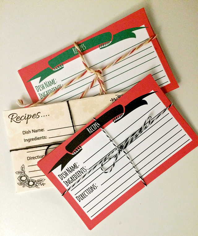 Holiday Recipe Cards | A Well Crafted Party