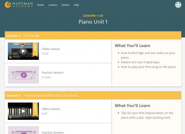 Piano Lessons from Hoffman Academy | A Well Crafted Party