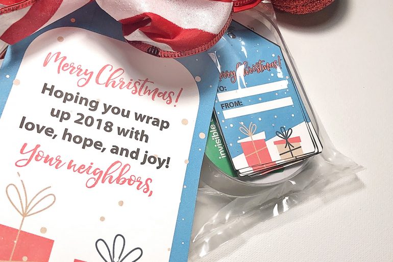 25+ Christmas Neighbor Gift Ideas with Printables - The Polka Dot Chair