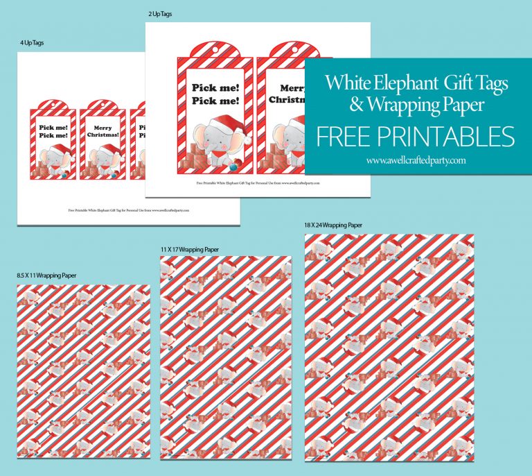 White Elephant Gift Wrap Ideas + Free Printables – A Well Crafted Party