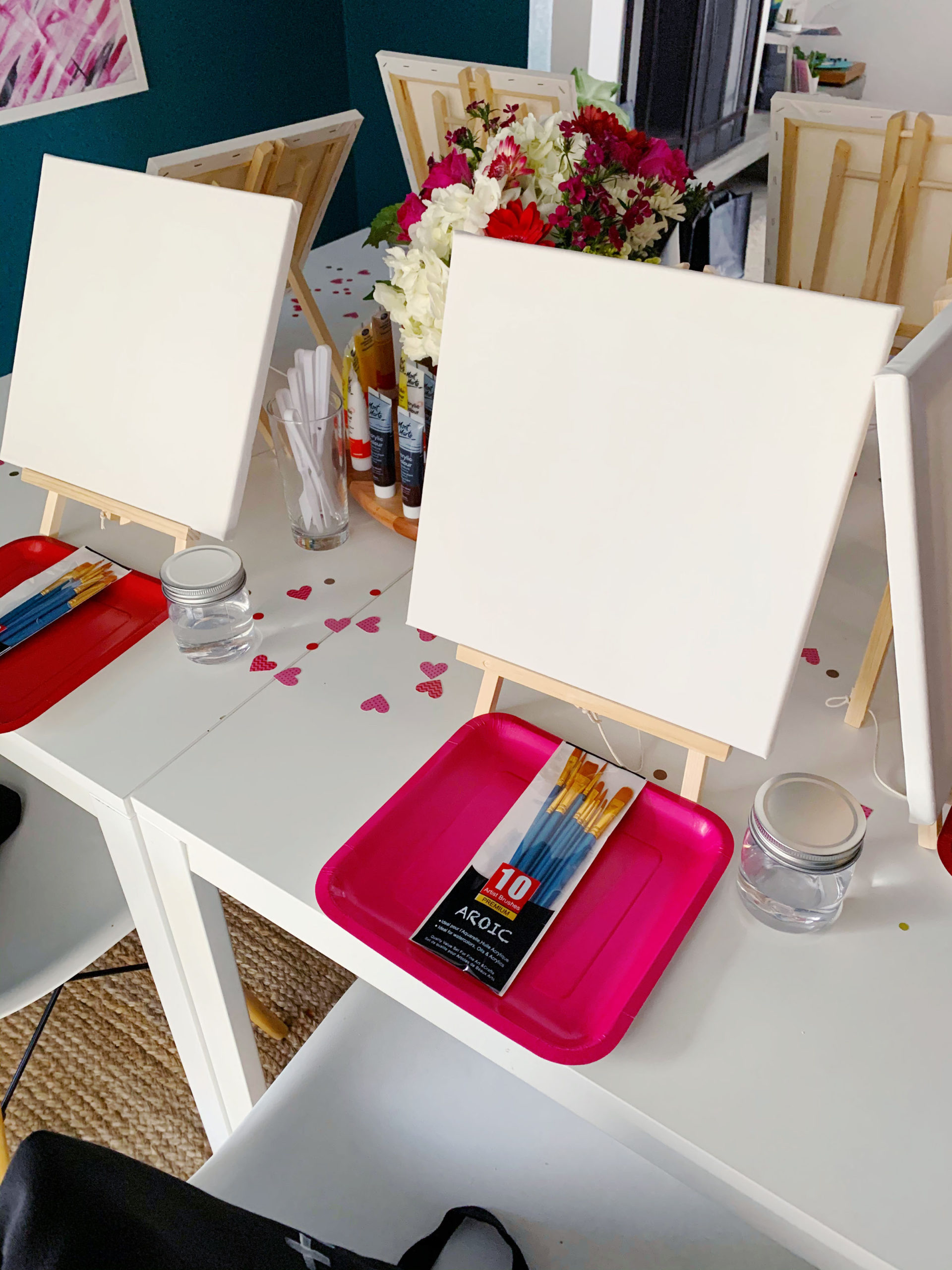 Paint and Sip Supplies for your DIY Paint party, with Instructions