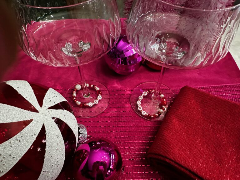 friendship bracelet wine tags