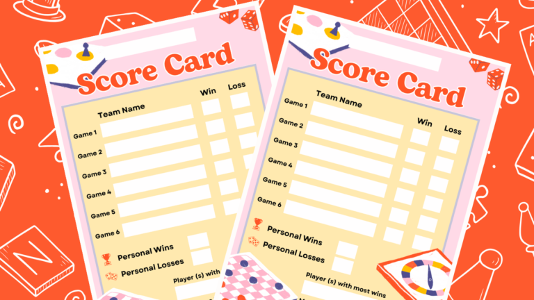 Win Game Night: Get Your Free Printable Score Card