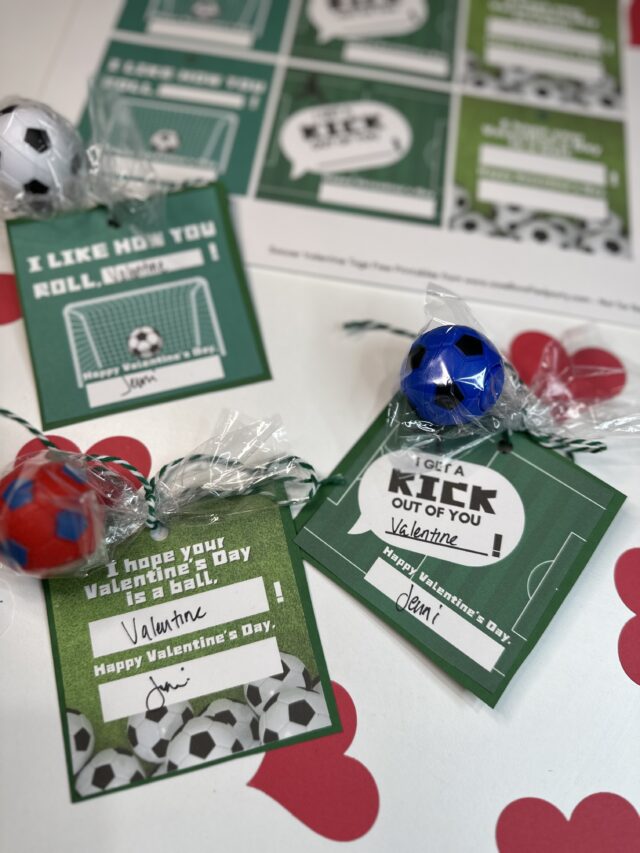 Soccer themed free printables for valentine's day