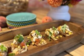 peach bruschetta