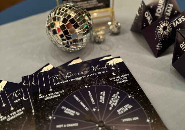 Free Printable Fortune Teller & Magic Spinner celestial party favors free printable decision wheel and fortune teller